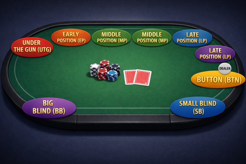 pozicije u pokeru, ilustracija